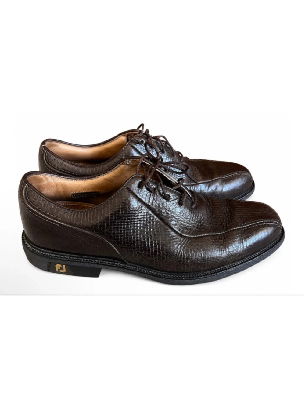 Men's FootJoy Brown Leather Professional Golf Oxfords & Derbys Size 9